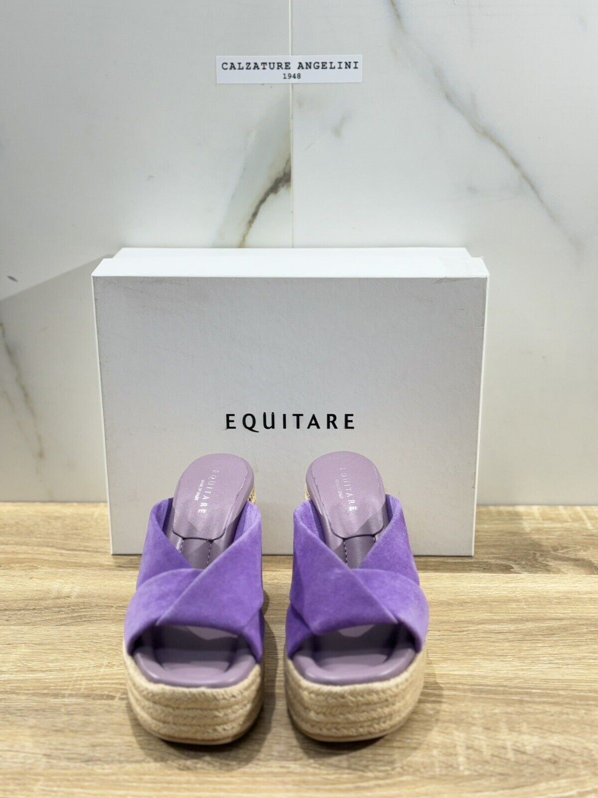 Equitare Sandalo Donna Ocala  Suede Viola    Zeppa 37