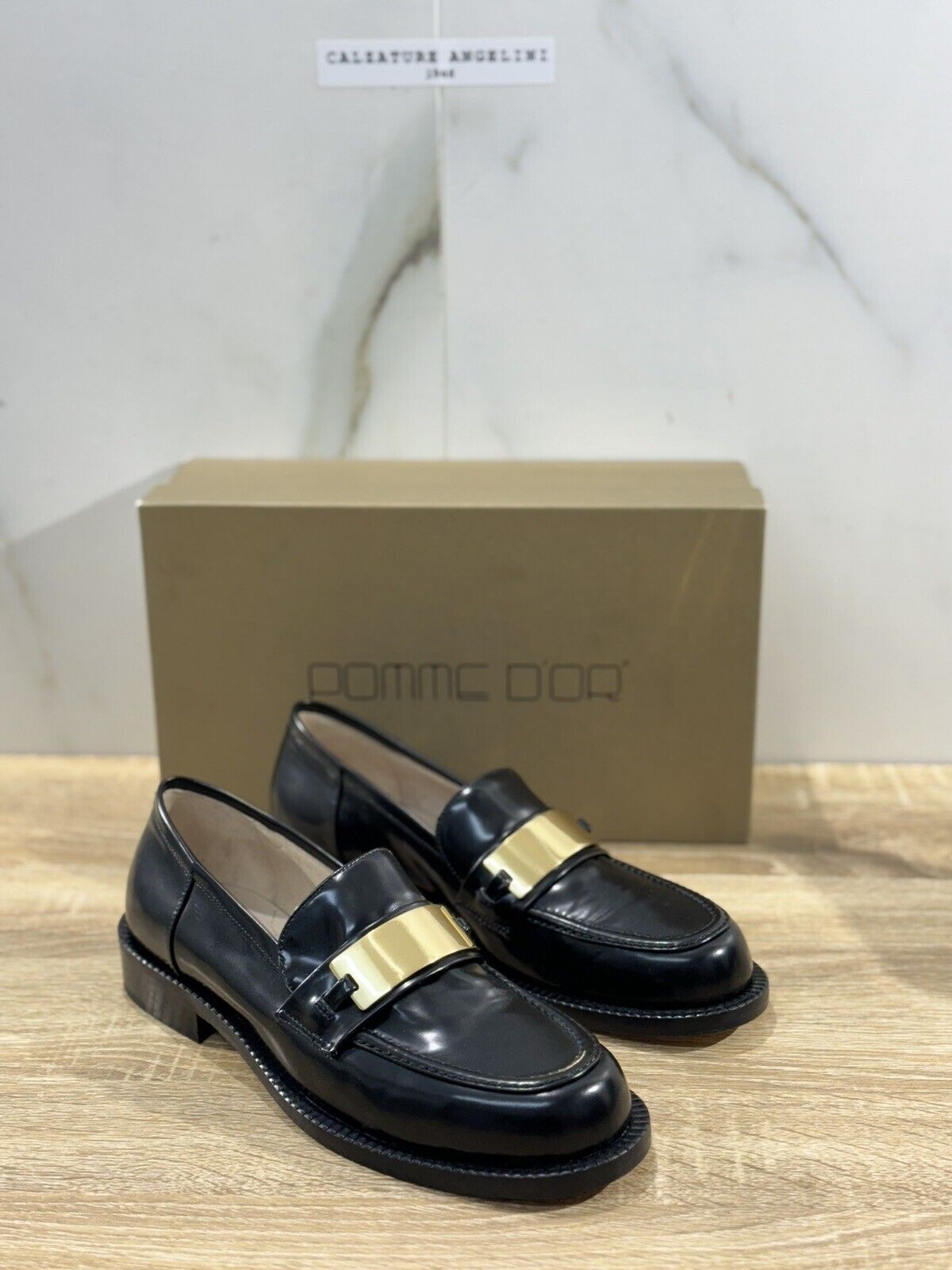 Pomme D’or Mocassino Donna 2080 Pelle Nero Casual Luxury Loafer 38