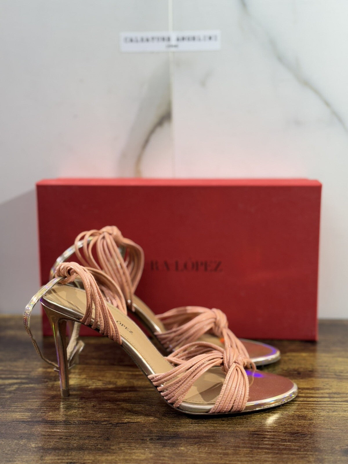 Pura Lopez Sandalo Donna Pelle Nude Casual Sandal 40
