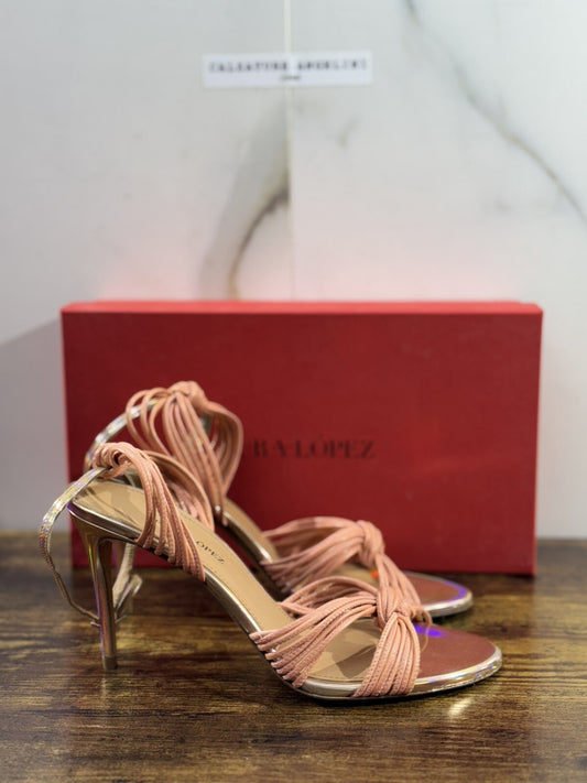 Pura Lopez Sandalo Donna Pelle Nude Casual Sandal 40