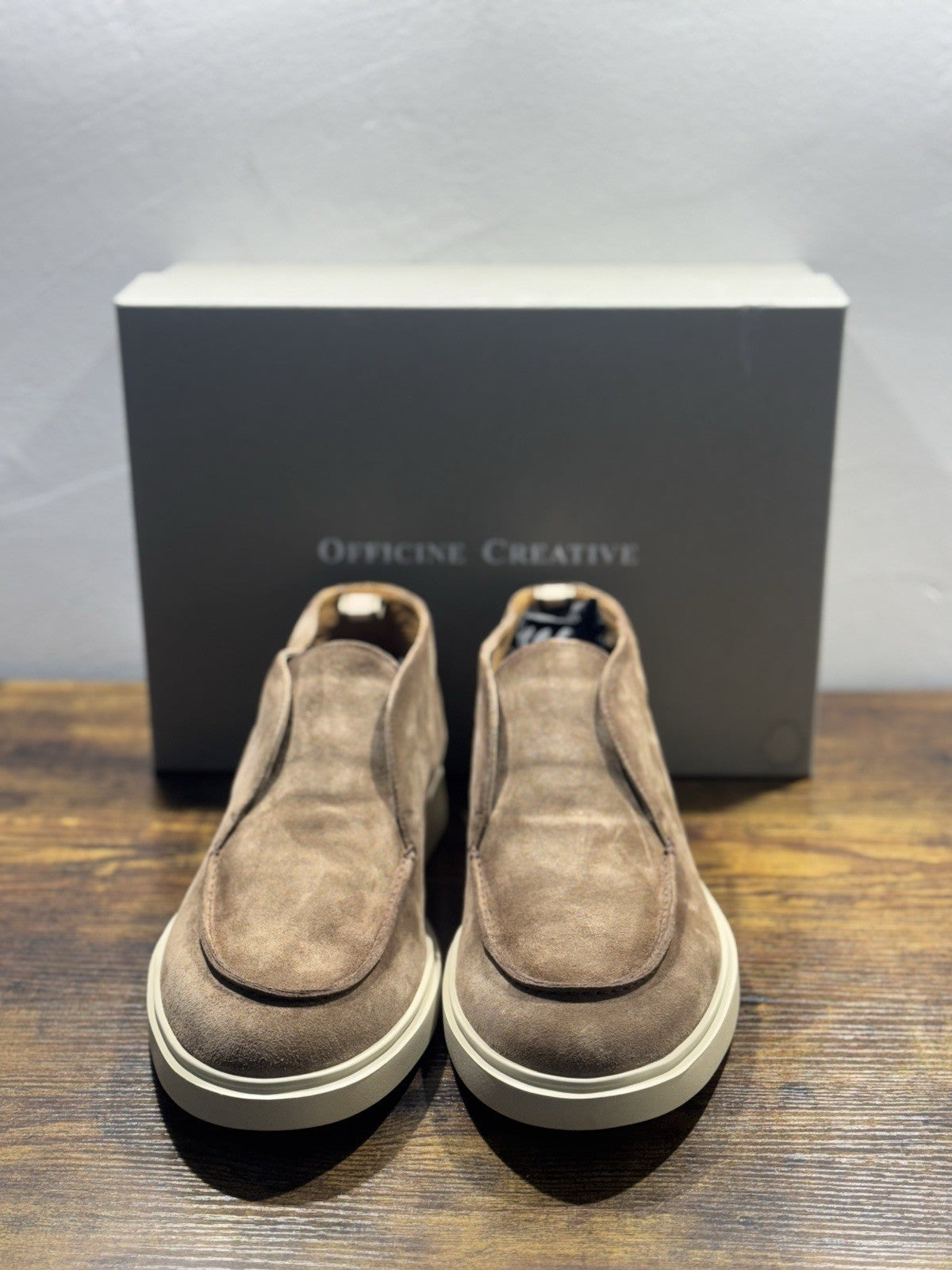 Officine Creative Polacchino Summer Walk Bones Suede Beige Uomo 46