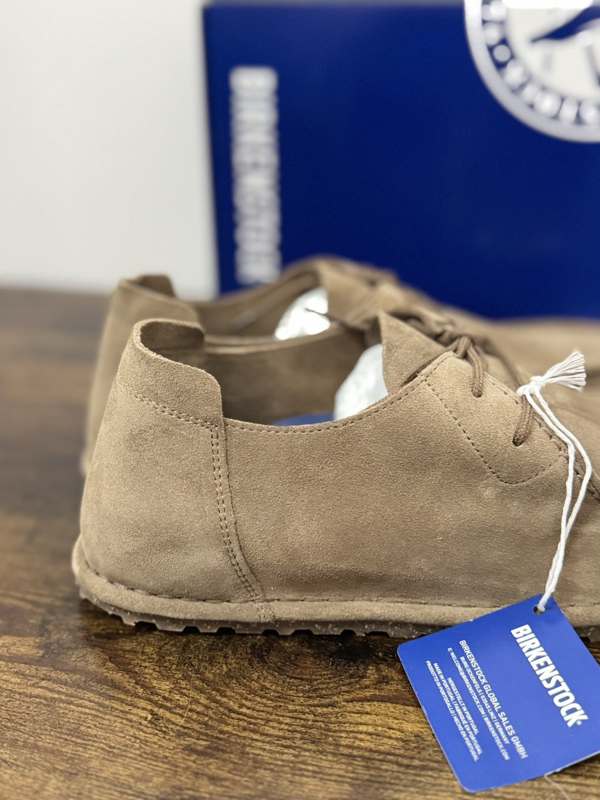 Birkenstock Utti Lace Suede Taupe  Scarpa Uomo 40