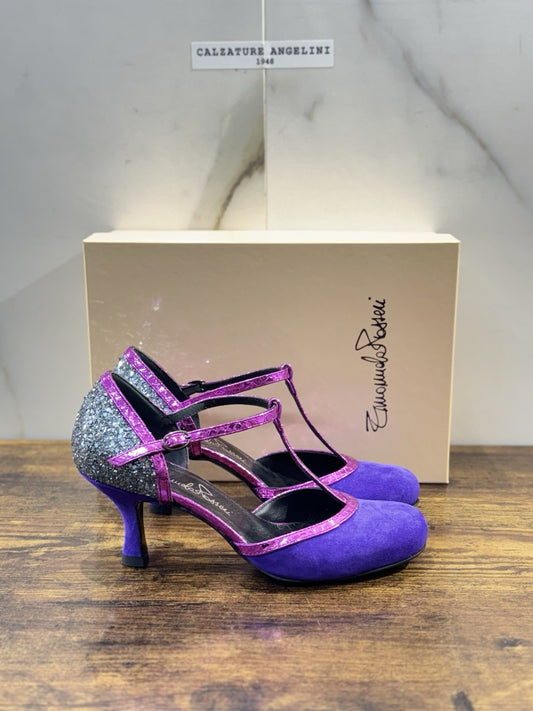 Emanuela Passeri Mary Jane Suede Viola Casual Scarpa Donna 37