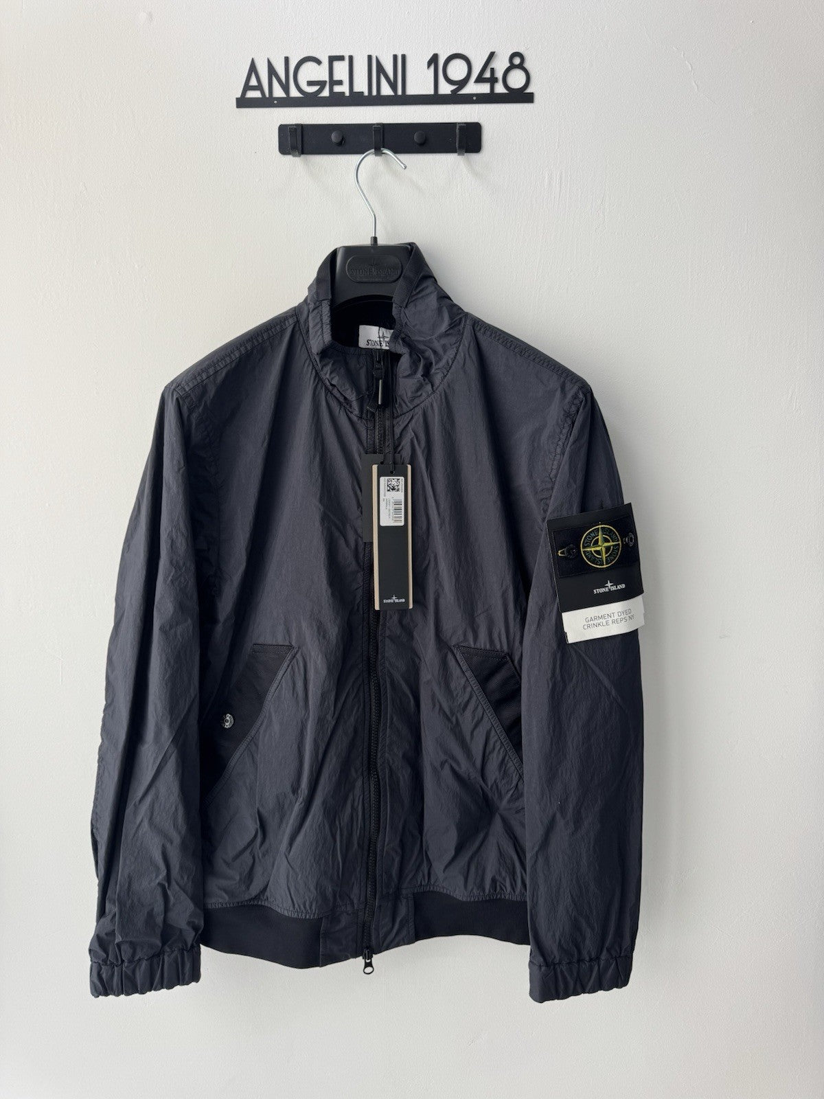 Stone Island Crinkle Reps Ny Garment Dye  Blu Icon Jacket Uomo L