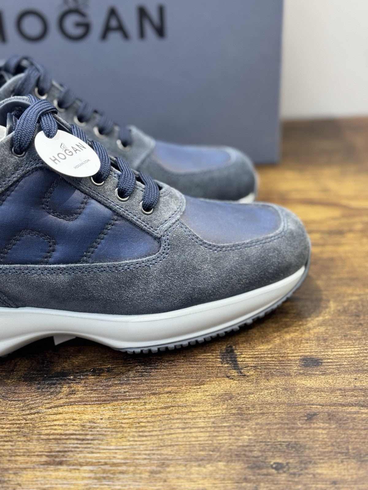 Hogan Interactive Suede Blu  Casual Uomo Hogan 40.5