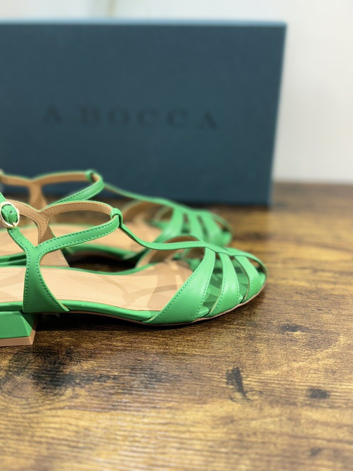 A.Bocca Sandalo Donna  Pelle Verde     Luxury Woman Sandal A.Bocca 35