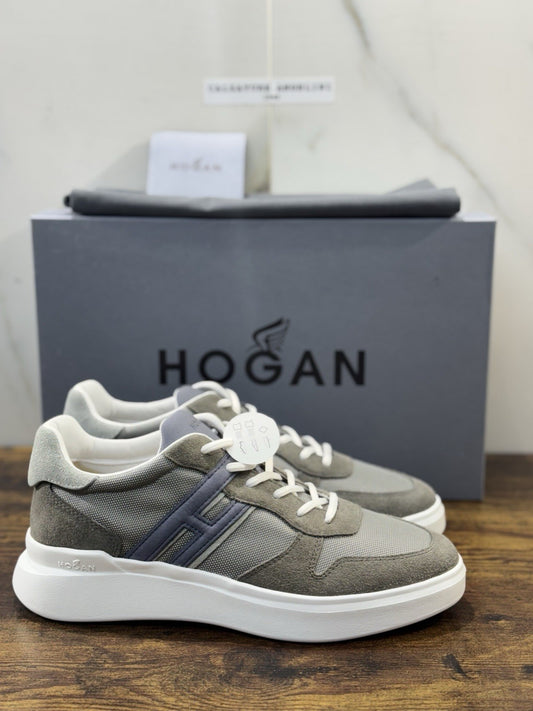 Hogan H 580 Sneaker Pelle Suede Grey  Casual Hogan Uomo 44