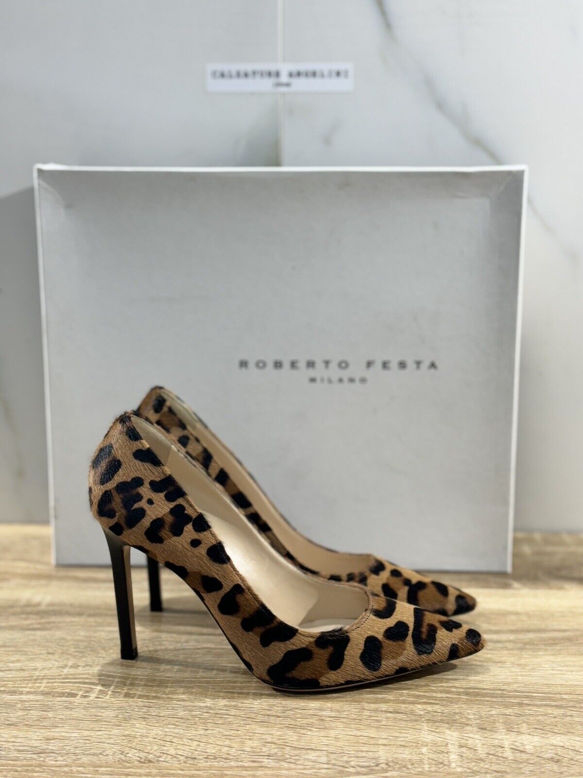 Roberto Festa Décolleté Donna Leopard Con Tacco Luxury Shoes 39