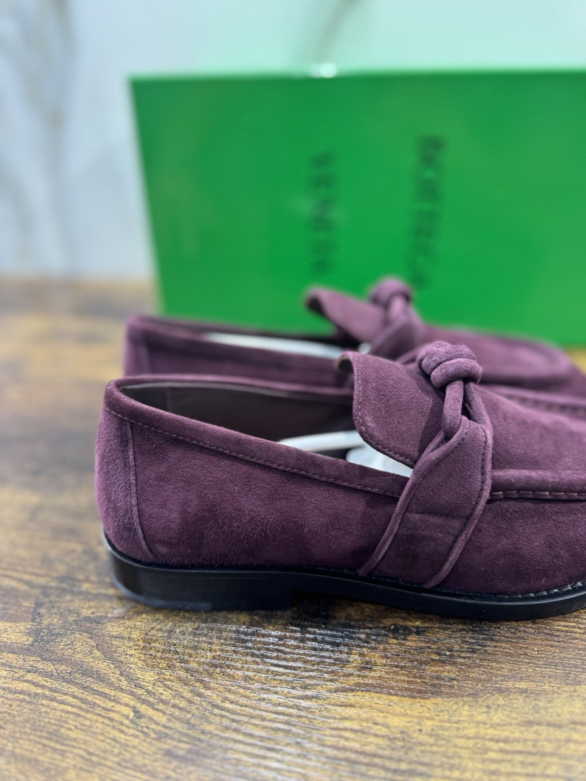 Bottega Veneta Mocassino Astaire Suede Dark Barolo Luxury Donna 38 