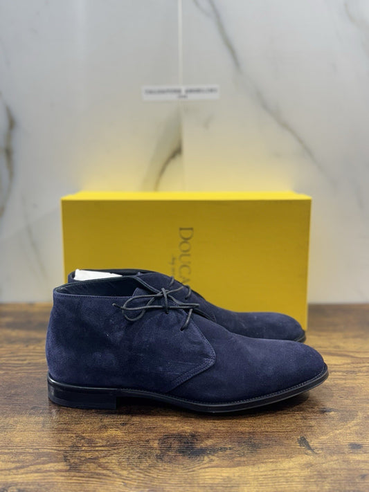 Doucal’s Polacchino Suede Blu  Luxury Doucal’s Scarpa Uomo 43