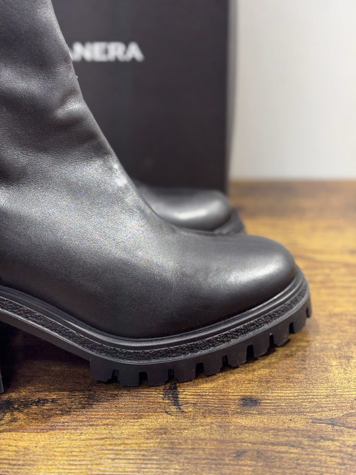HALMANERA Biker Donna Rost  Pelle Nera Extra Light Casual Handmade Boot 41
