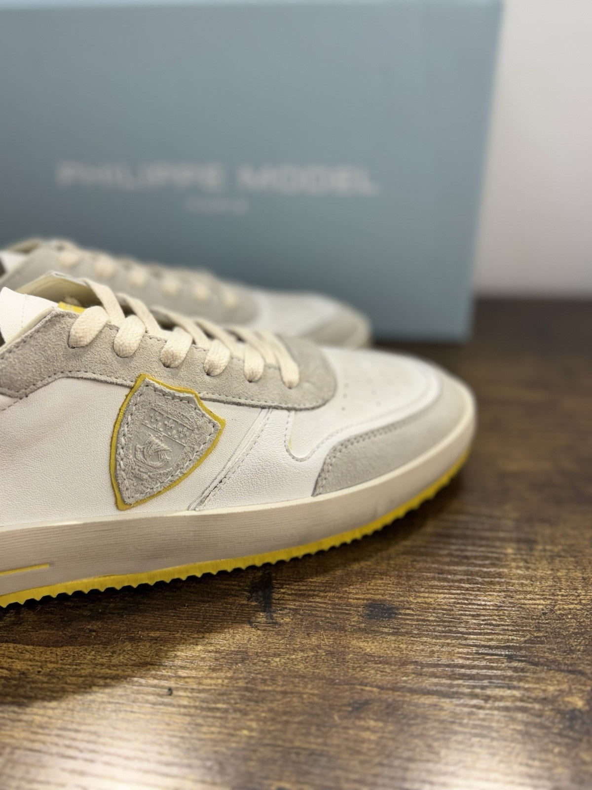 Philippe Model Nice Low Sneaker Pelle Bianca Casual Uomo 41
