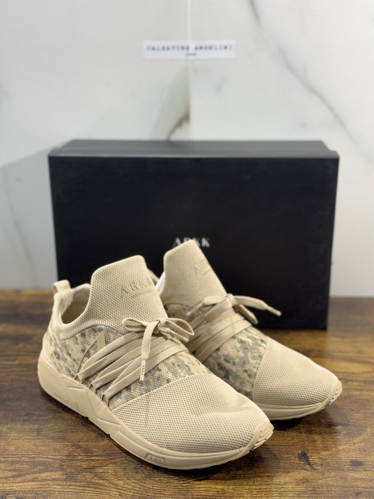 Arkk Copenhagen Sneaker Uomo Beige Camo Causal Men Shoes 42