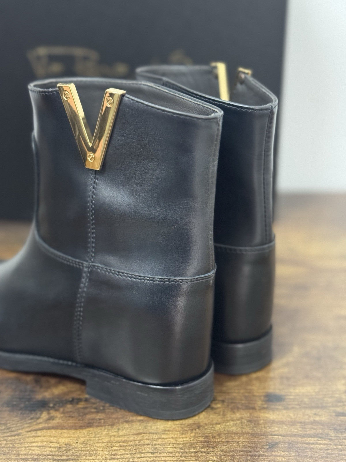 Via Roma 15 Stivaletto Pelle Nera Casual Donna 39