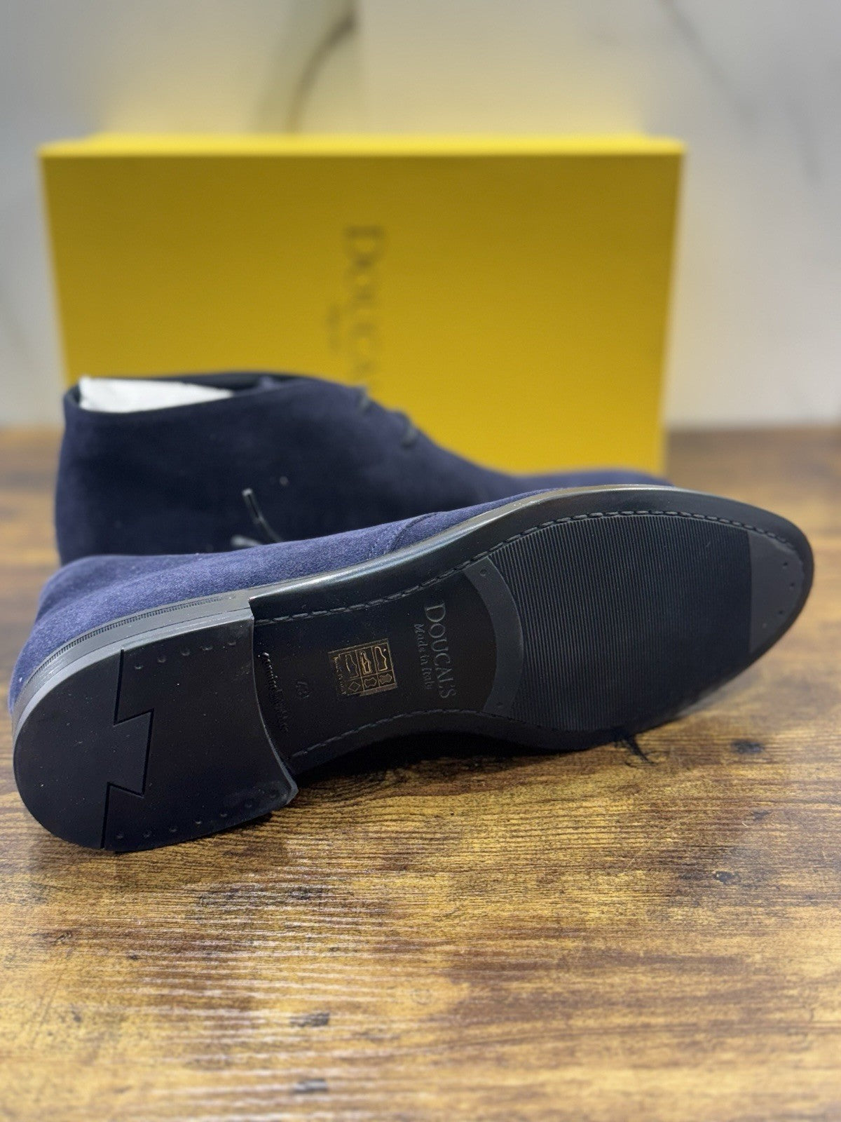 Doucal’s Polacchino Suede Blu  Luxury Doucal’s Scarpa Uomo 43