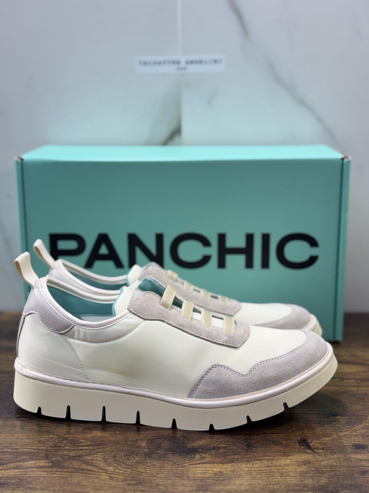 Panchic Slip On Scarpa Suede Nylon Beige  Casual Uomo 44