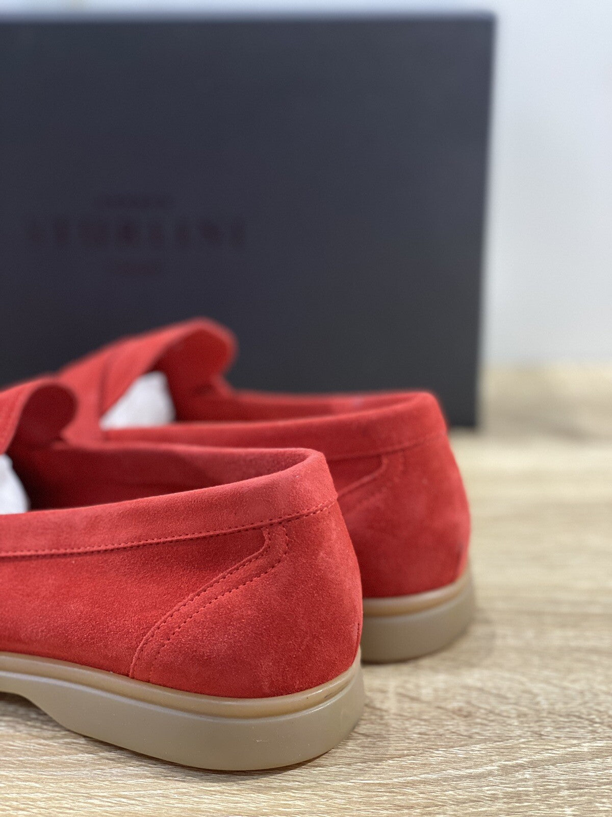 Sturlini Mocassino uomo AR-15012 suede rosso luxury men loafer 41