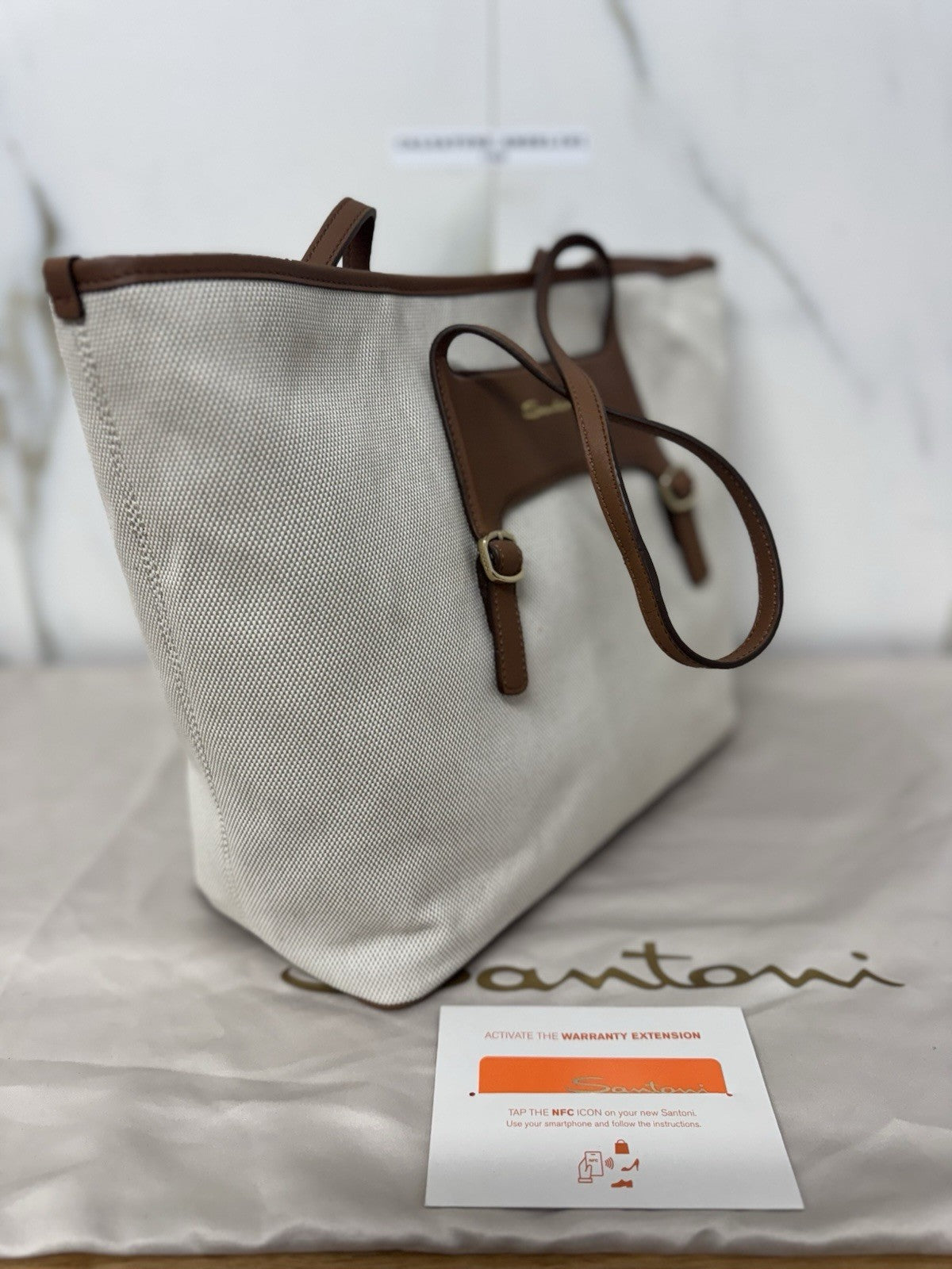 Santoni Borsa Shopping  Pelle Cuoio Luxury Santoni Borsa Donna