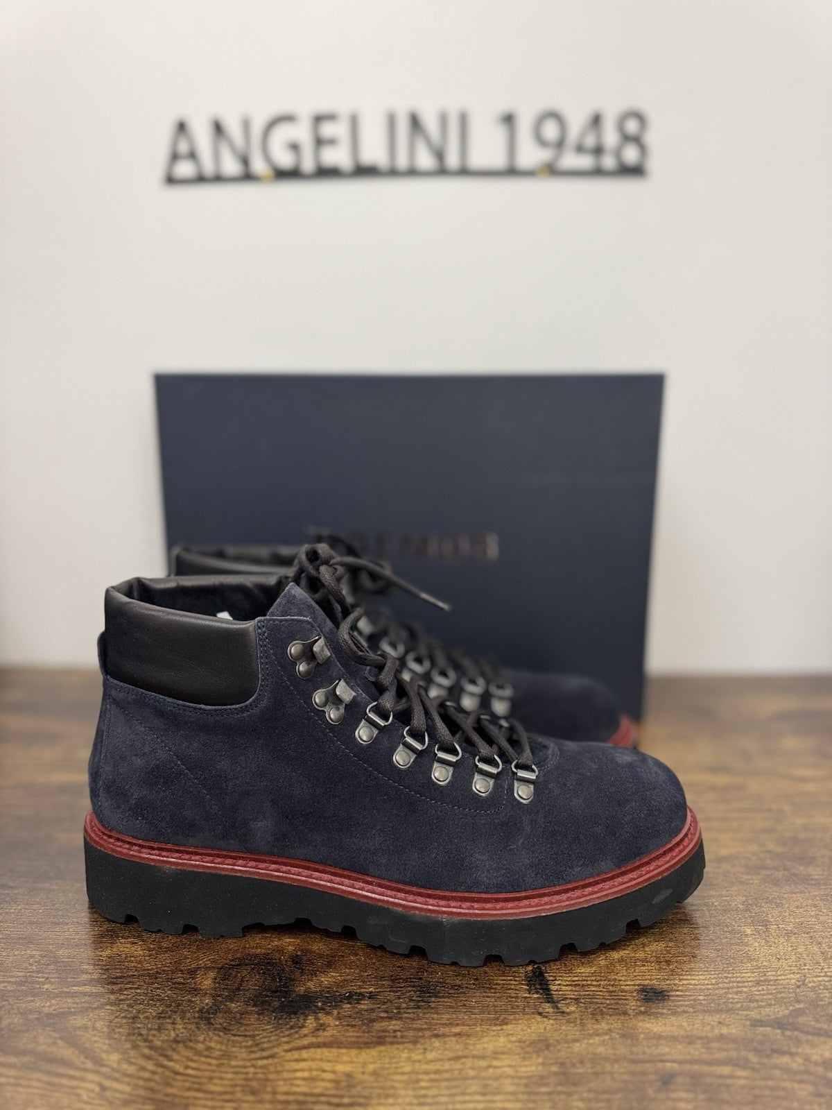 Boemos Pesula Suede Blu  100% Made In Italy Casual Boot Uomo 41
