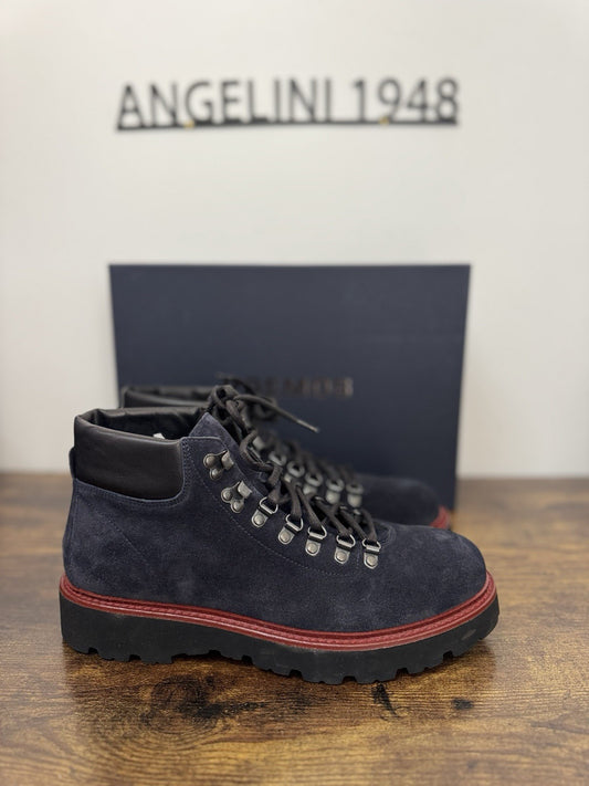 Boemos Pesula Suede Blu  100% Made In Italy Casual Boot Uomo 41