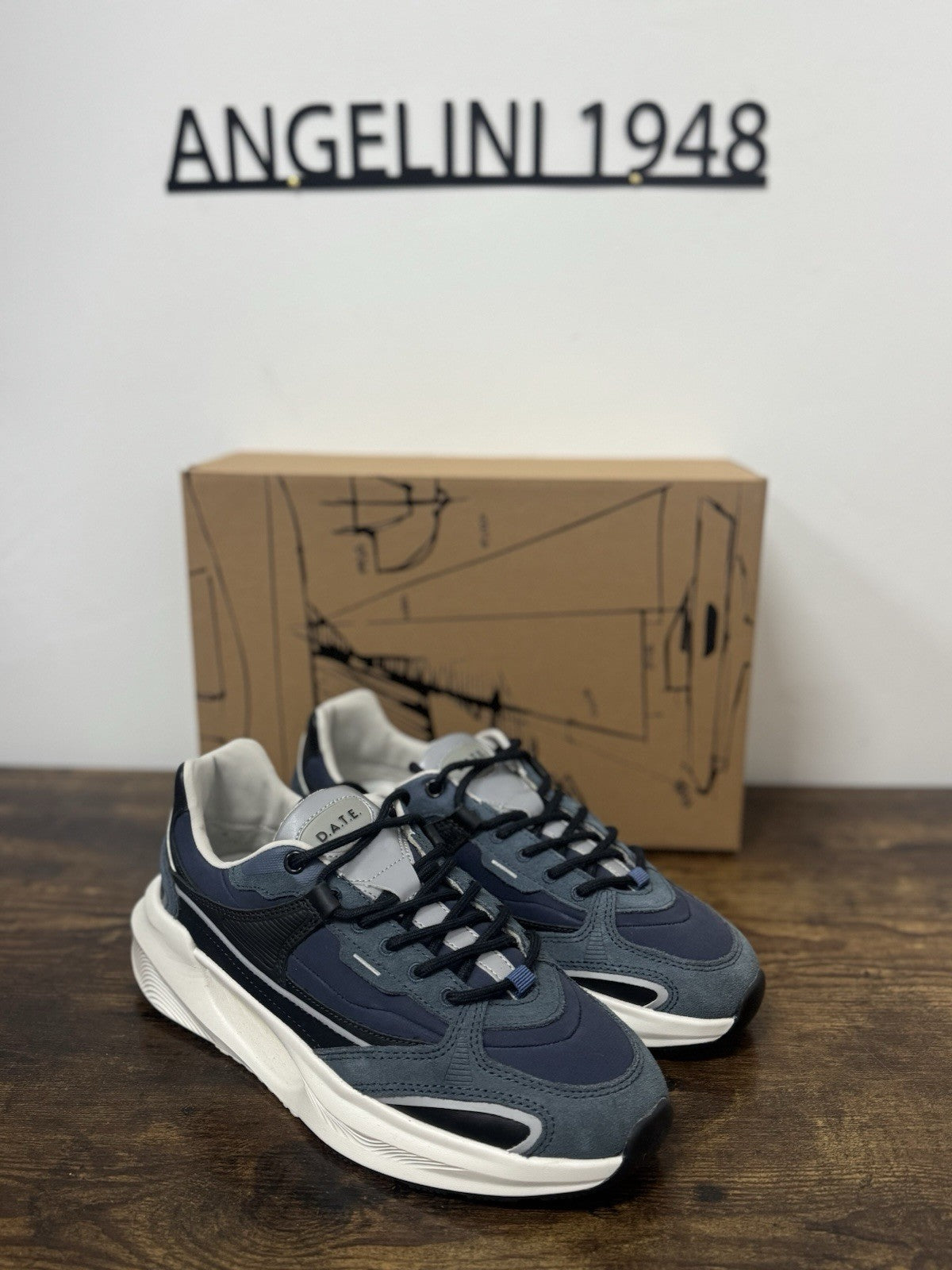 D.a.t.e. Vela  Sneaker Pelle Suede  Blu  Casual Uomo 41