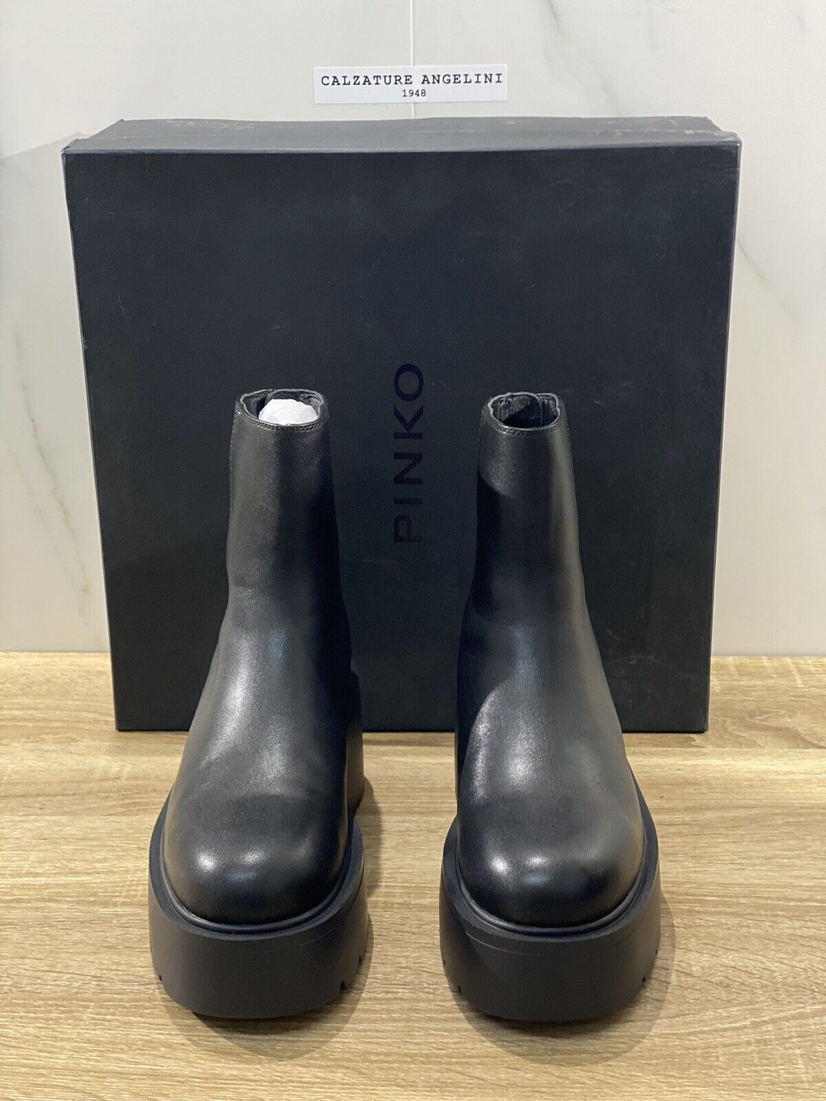 Pinko Stivaletto donna Bahia in pelle nera luxury pinko boot woman 40