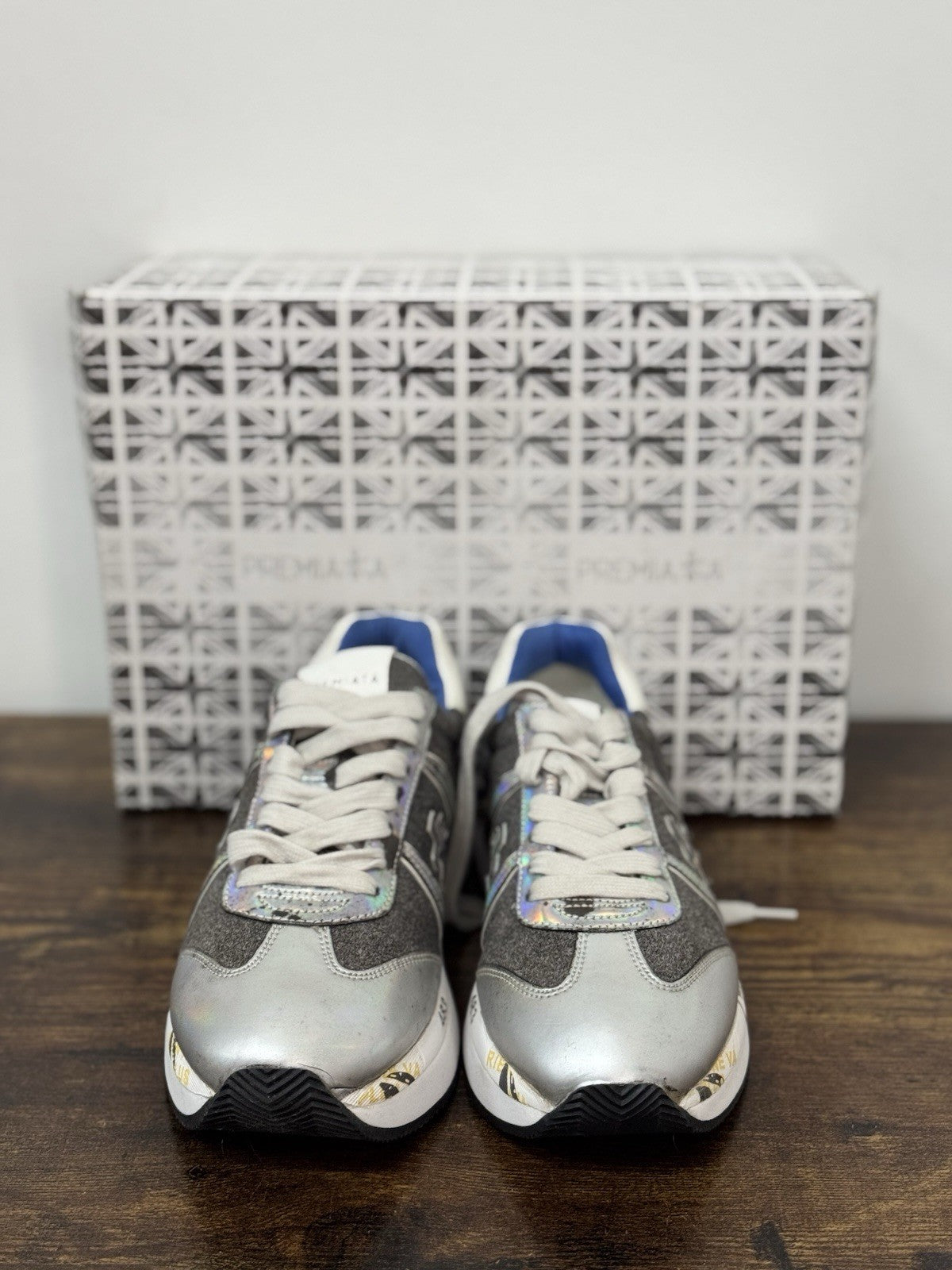 Premiata Sneaker Conny Grey Pelle    Casual Premiata Scarpa Donna 37