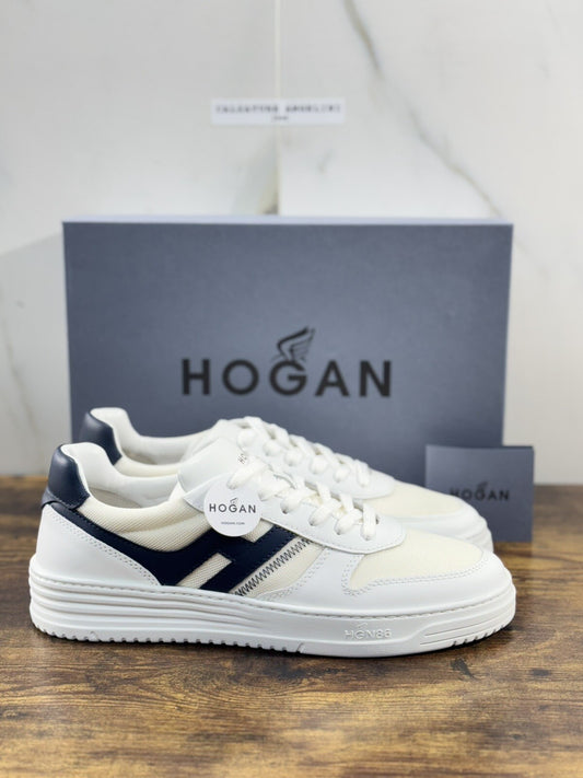 Hogan H630     sneaker Pelle Blu Bianca     memory foam Luxury Hogan Men 40.5