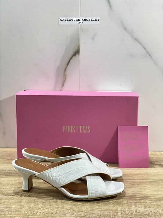 Paris Texas  Criss Sandal Luxury Sandal Paris Texas Donna Bianco Pelle 38