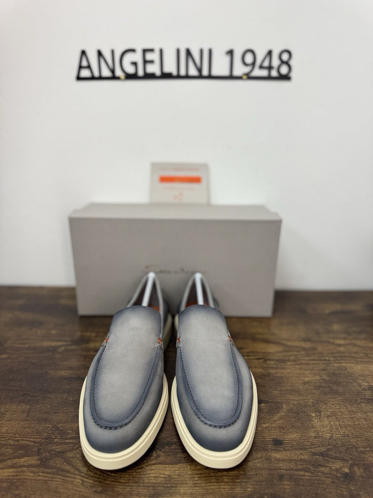 Santoni Mocassino Summer Walk Suede Grey  Casual Santoni Uomo 42.5