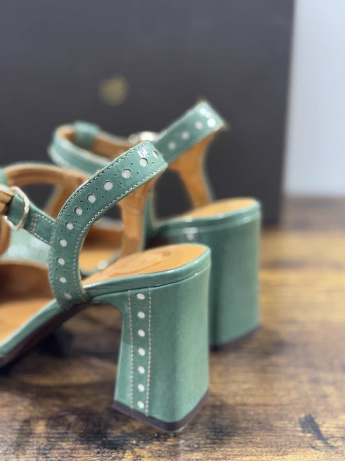 Chie Mihara Sandalo Donna Mira Pelle Verde Tacco 40
