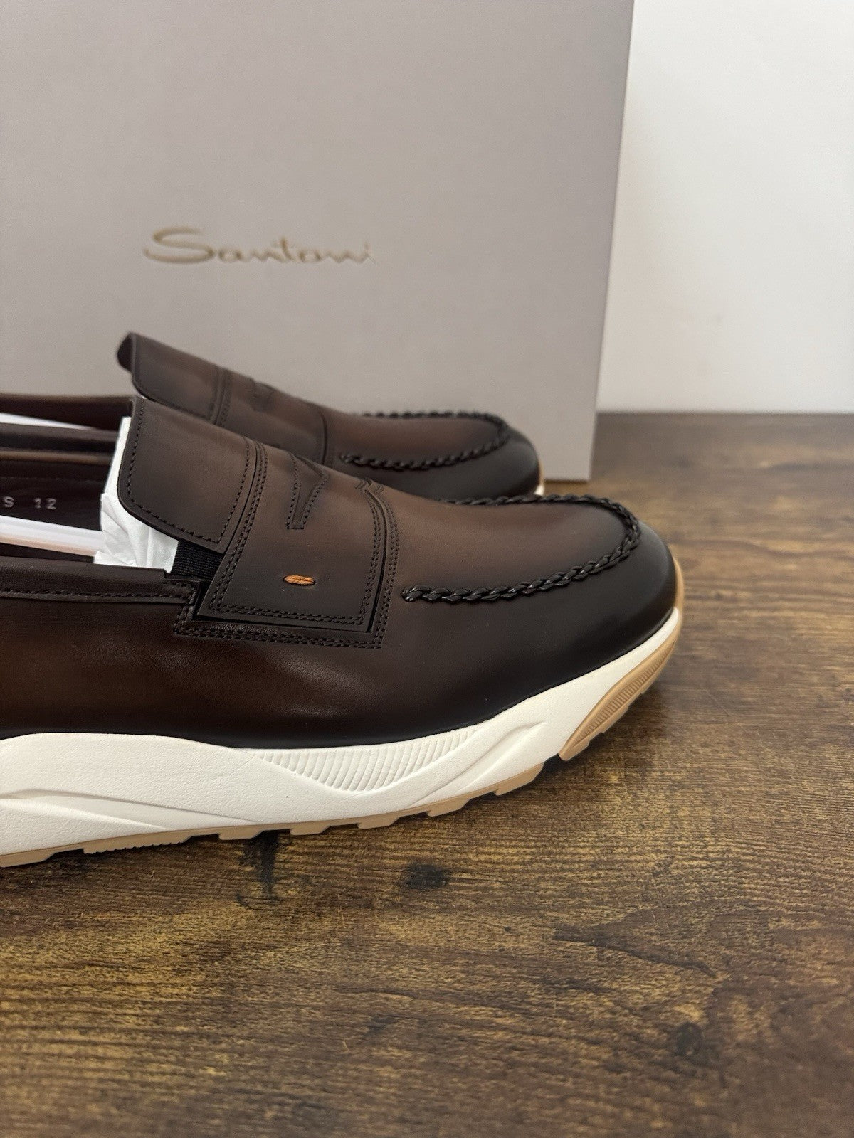 Santoni Innova Sneaker Pelle Marrone     Casual Luxury Santoni Scarpa Uomo 45