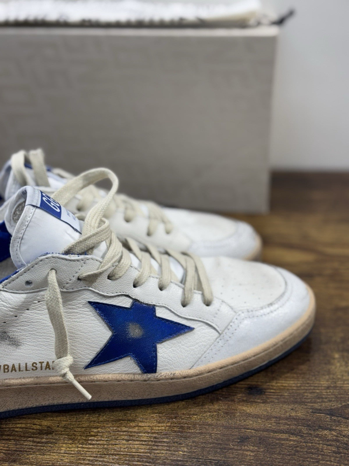 Golden Goose Ball Star Sneaker Uomo White Bluette Luxury Casual Golden Goose 43