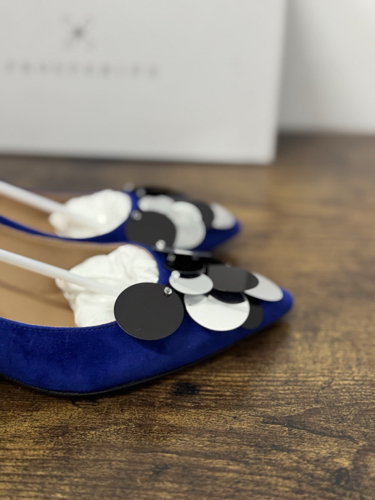 Prosperine Décolleté Pelle  Suede Bluette  Con Tacco  Scarpa Donna 37