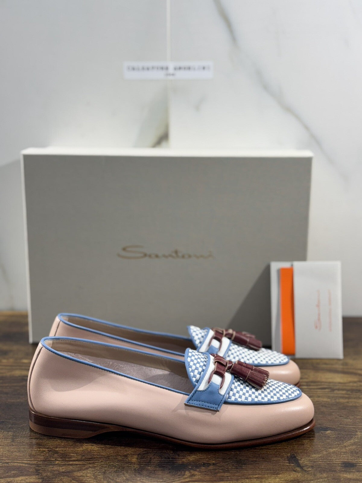 Santoni Mocassino Donna Pelle  Cipria Nappine  Casual Loafer Santoni 39.5