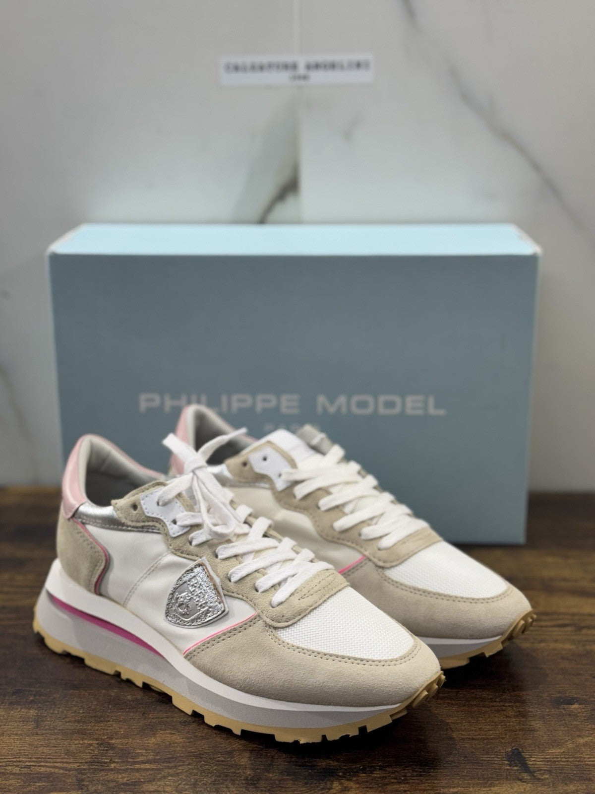 Philippe Model Paris Tropez   Sneaker Pelle Bianca   Donna 40
