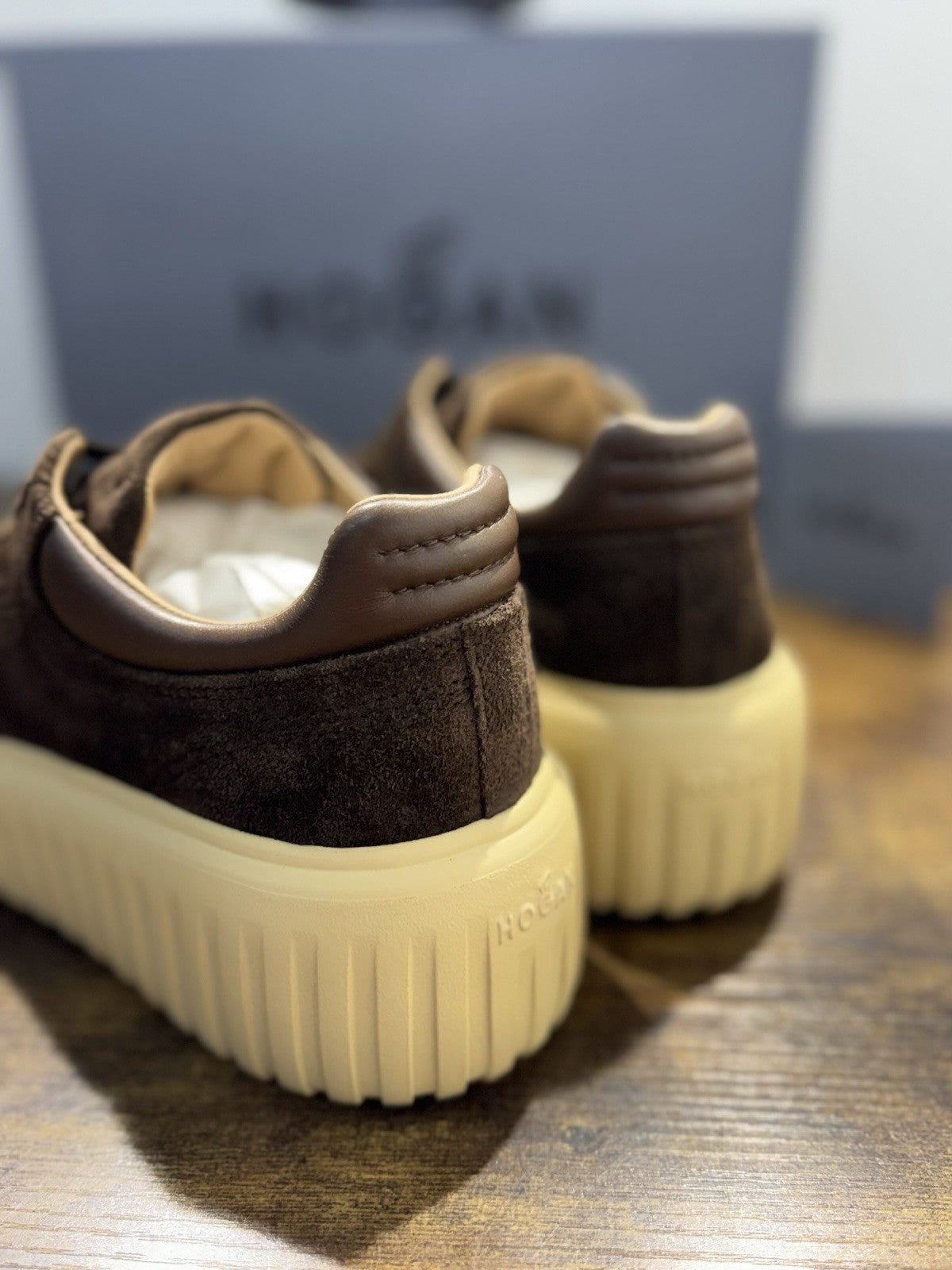 Hogan H Stripes Suede Marrone Memory Foam Casual Hogan Donna 36