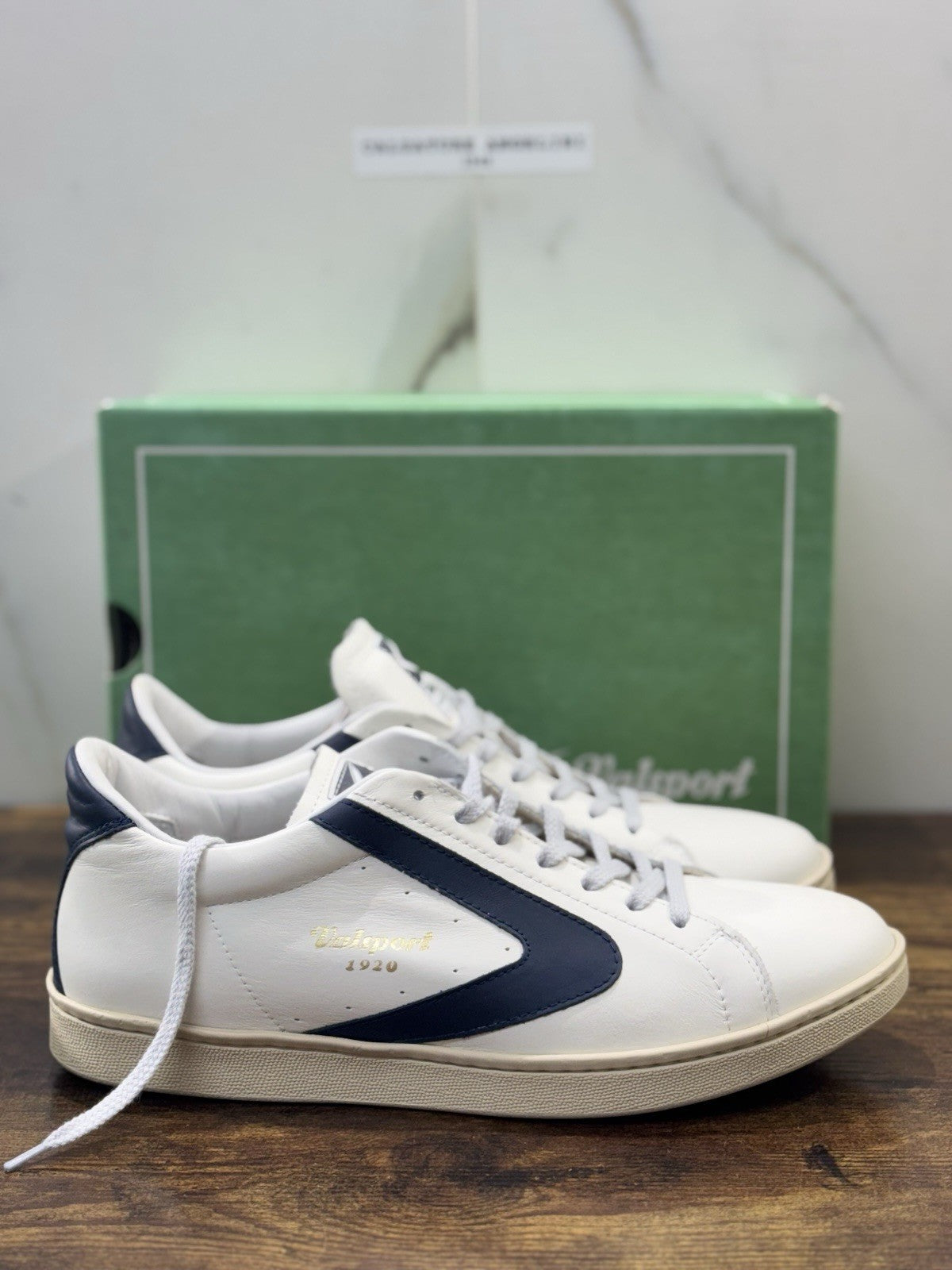 Valsport Tournament    Sneaker Pelle Bianca Blu   Casual  Uomo 44