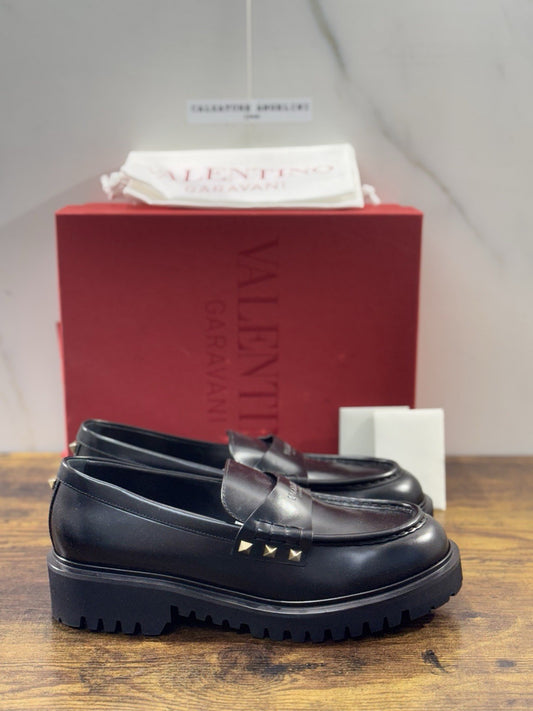 Valentino Garavani Mocassino Rockstud  Pelle Nero Donna 40