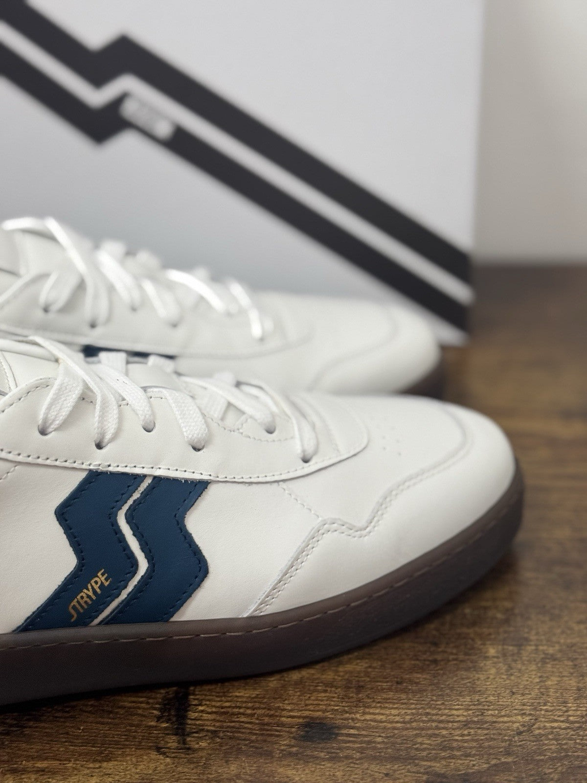 Strype Sneaker Pelle Bianca Memory Foam Casual Uomo 42