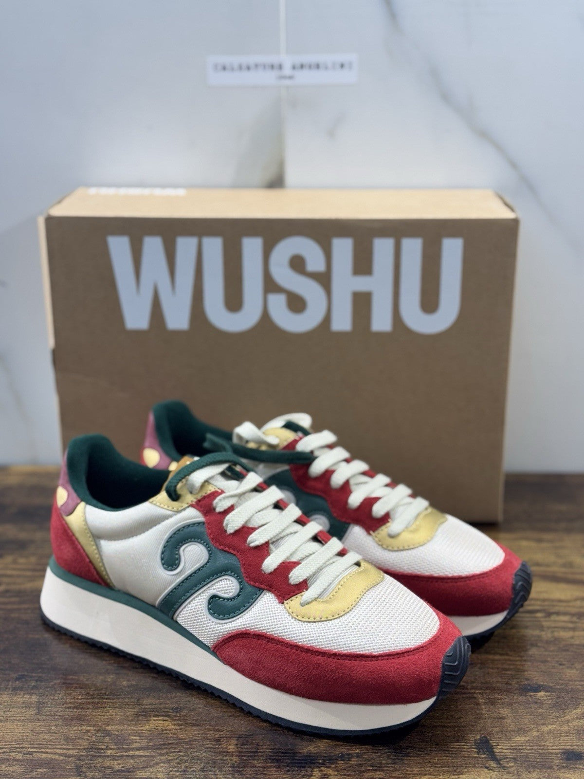 Wushu Ruyi Sneaker Uomo Casual Verde Rosso  43