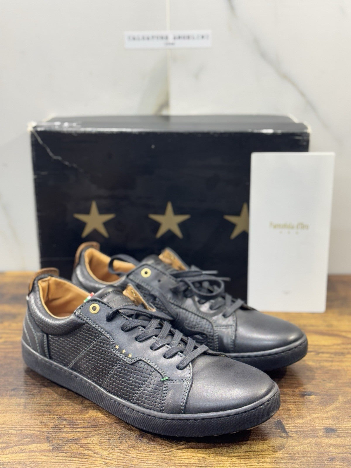 Pantofola D’oro Sneaker  Canaverse      Pelle Nera   Casual Scarpa  Uomo 45