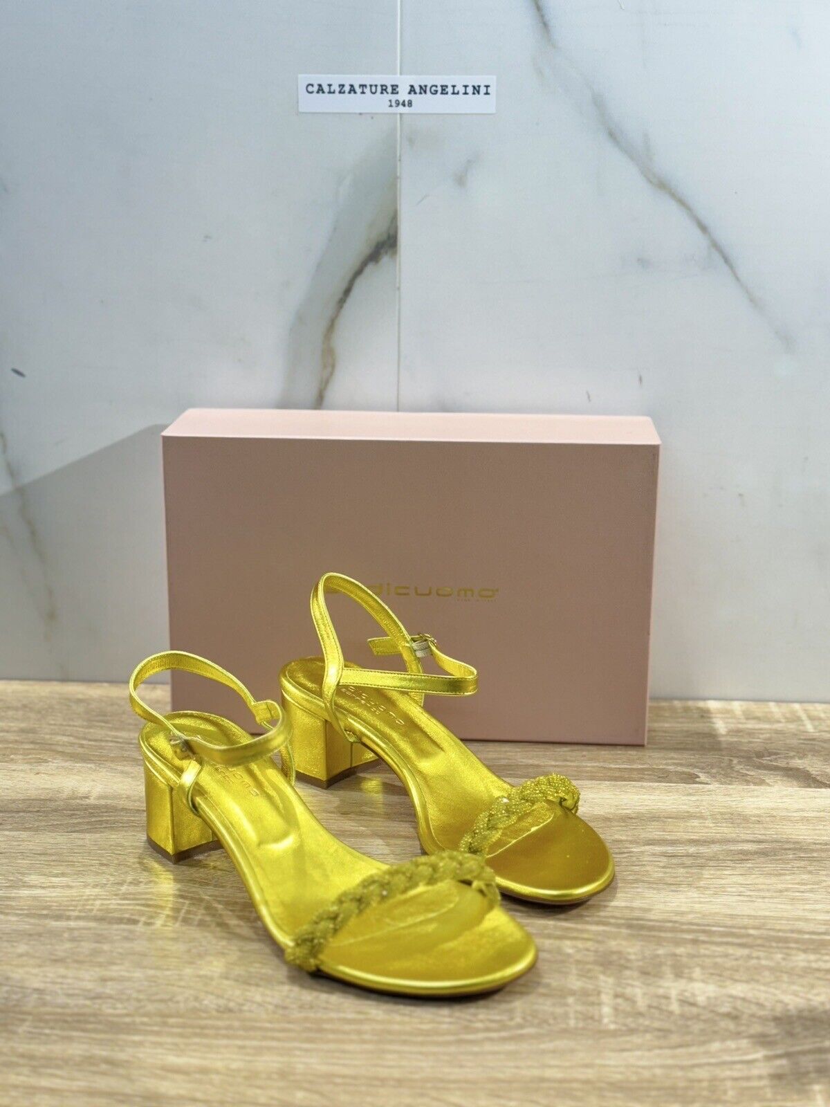 Eddi Cuomo Luxury Sandals Donna In Pelle Giallo  Fatti A Mano  Handmade 39