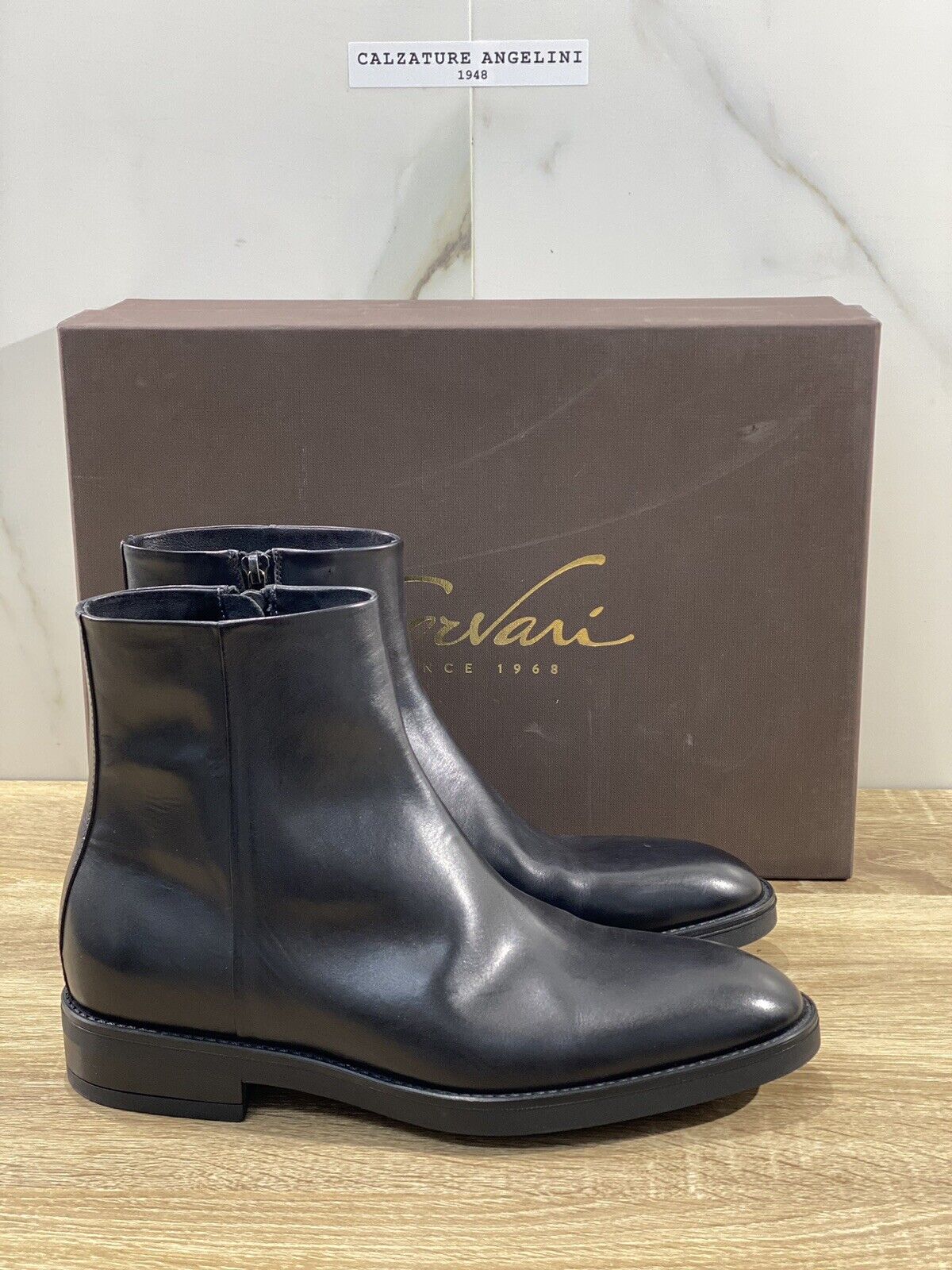 Corvari Stivaletto Chelsea Boot uomo in pelle nera casual boot men nero 41