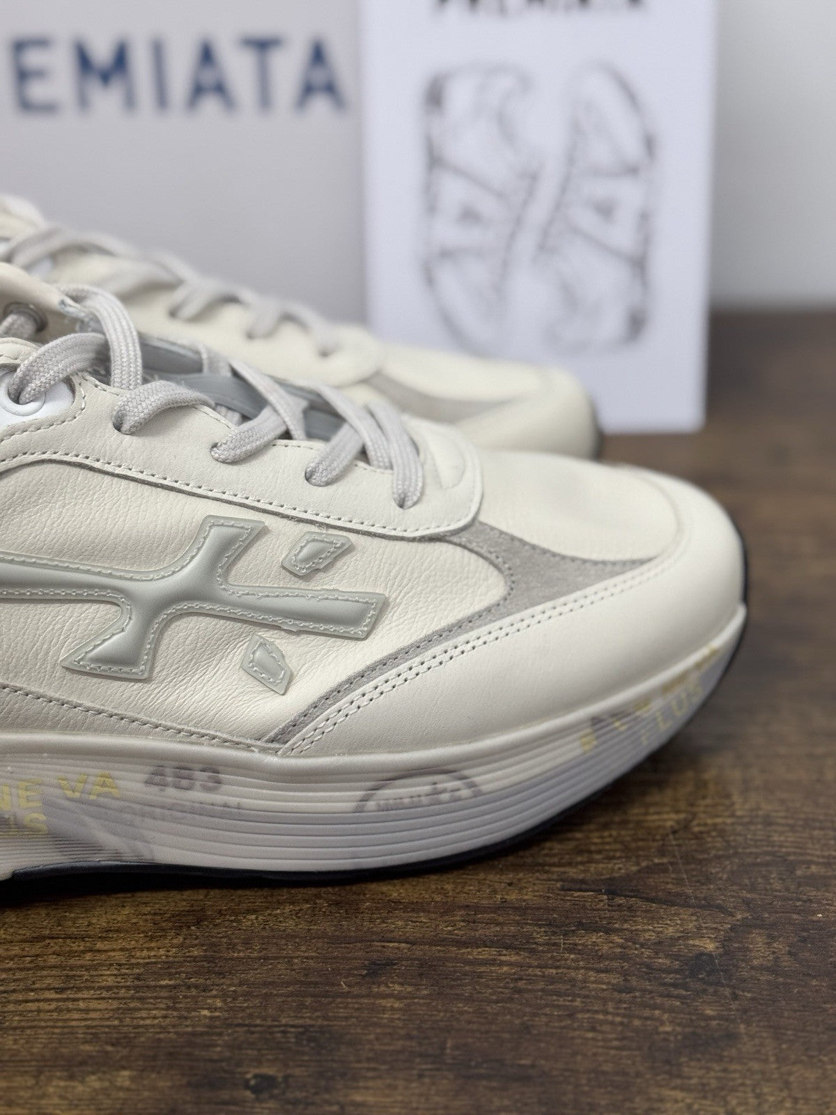 Premiata Moerun Sneaker Pelle Bianca Casual Premiata Uomo 43