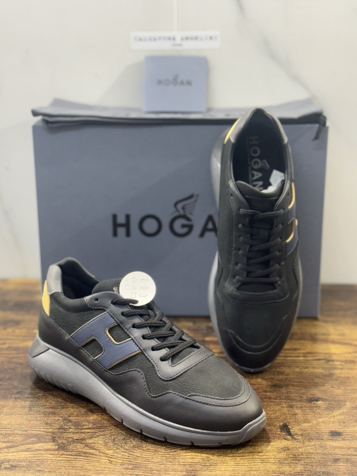 Hogan Interactive 3 Pelle Nero  Casual Hogan Uomo 42.5