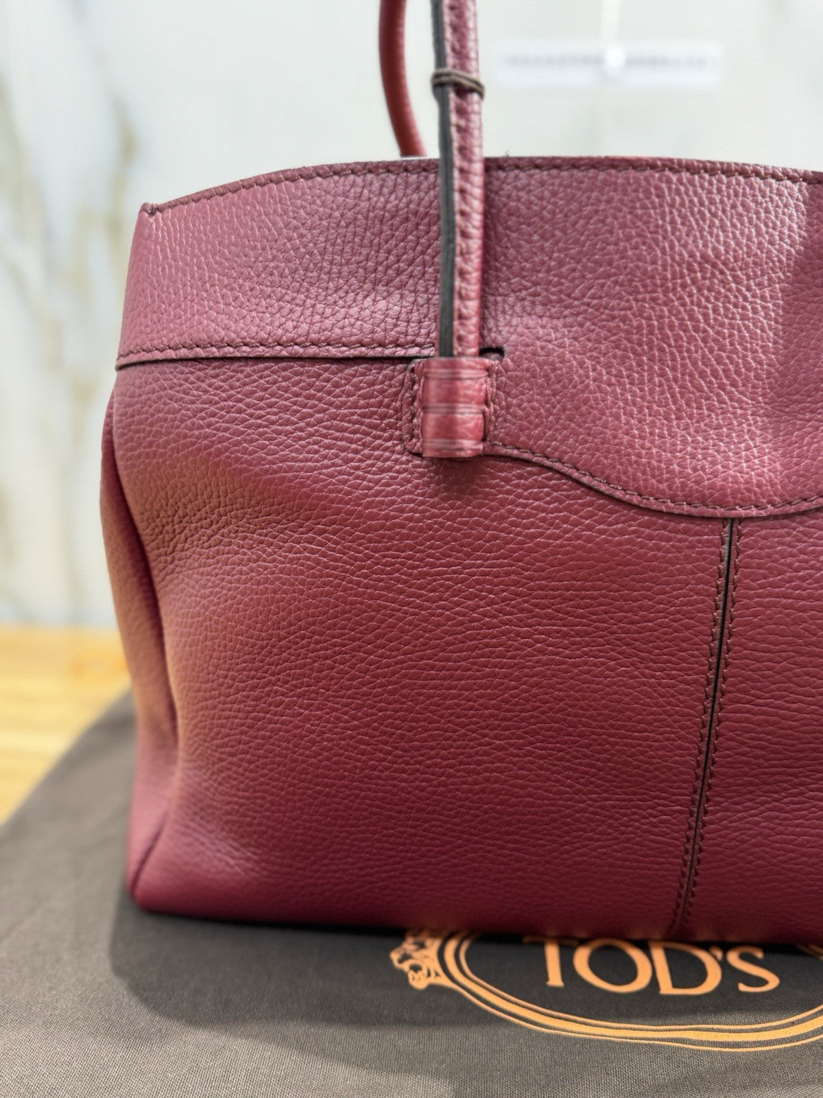 Tod’s Borsa Tote Mocassino Media Pelle Bordo’ Luxury Tod’s Handmade Bag Donna