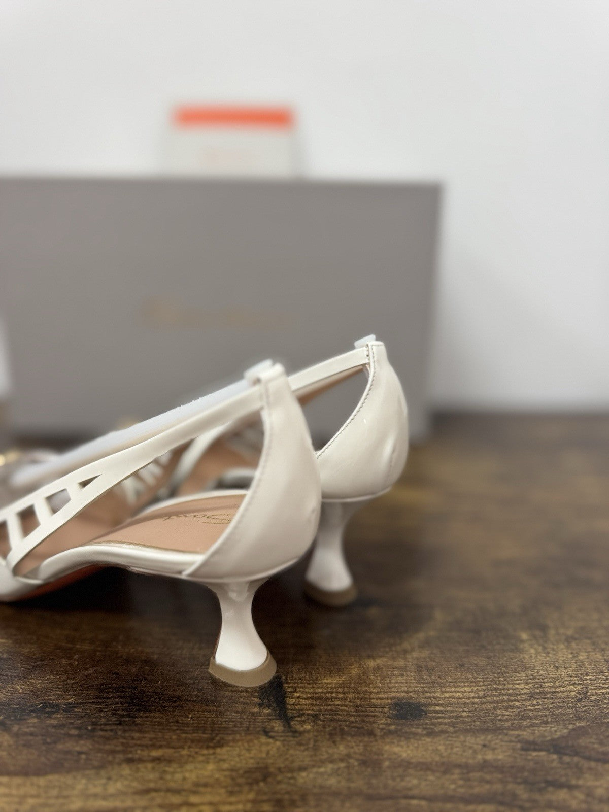 Santoni Décolleté Vernice Bianco Con Tacco  Scarpa Santoni Donna 36.5
