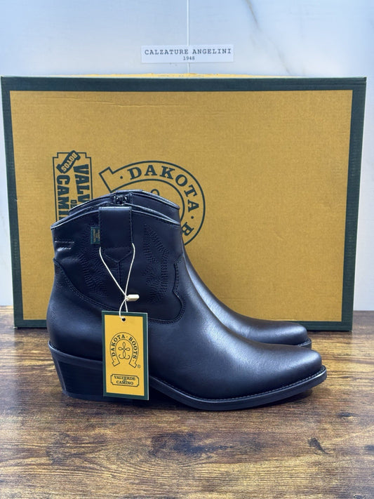 Dakota Boots Stivaletto Texano Donna   Pelle Nero   Top Quality 39