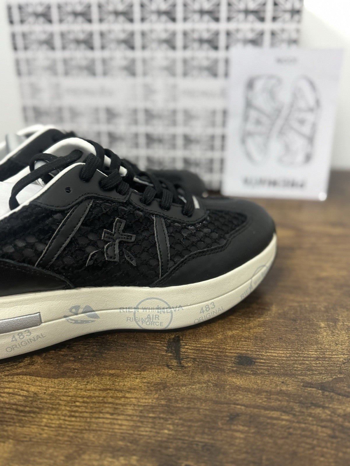 Premiata Cassie  Sneaker Pelle Nera Traforata  Casual Premiata Donna 37